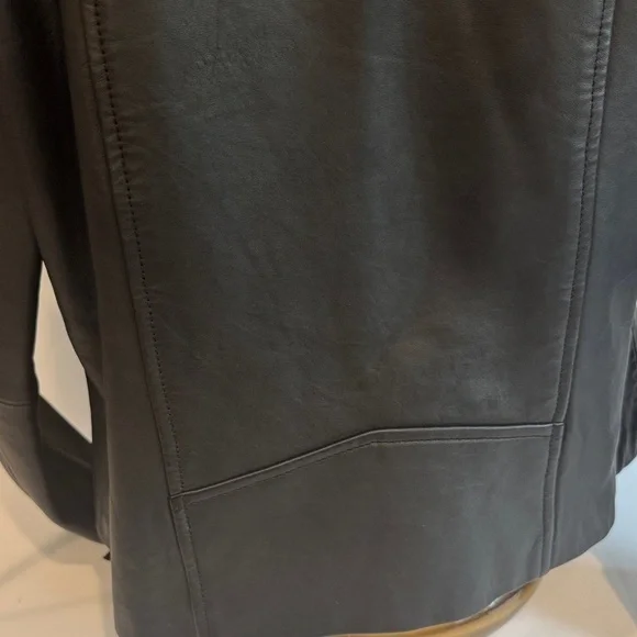 BADGLEY MISCHKA Women's Black Leather Jacket - Picture 9 of 15